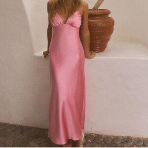 Zara satin effect dress